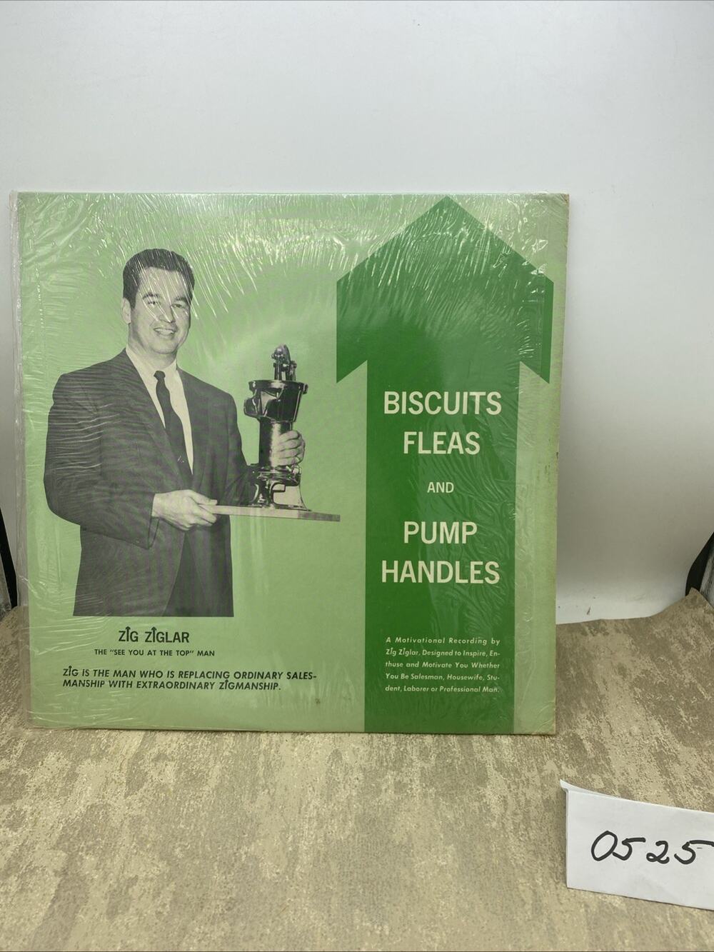 Zig Ziglar Biscuits Fleas and Pump Handles Vinyl LP Record Album 1969 Motivation
